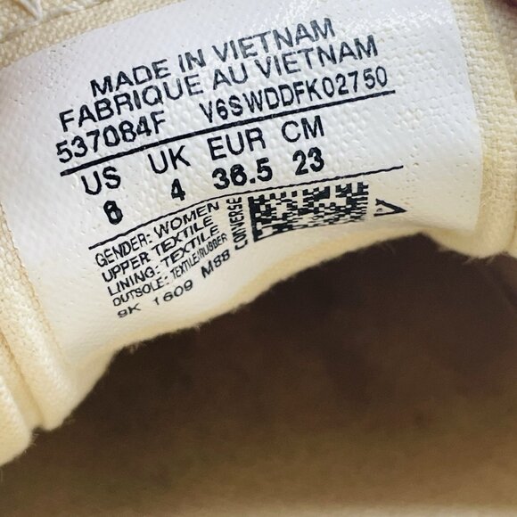 Converse Shoes Womens Size 6 Beige Slingback All Star Canvas Slip On Sneakers - Picture 10 of 10